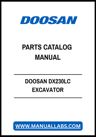 DOOSAN DX230LC EXCAVATOR PARTS CATALOG MANUAL - PDF FILE