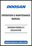 DOOSAN DX255LC-3 EXCAVATOR OPERATION & MAINTENANCE MANUAL - PDF FILE