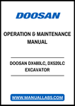 Enhance your operational efficiency with the DOOSAN DX480LC and DX520LC Excavator Operation and Maintenance Manual in PDF format. This comprehensive guide provides essential insights into the proper operation and maintenance of your excavator, ensuring optimal performance and longevity. With detailed instructions, troubleshooting tips, and maintenance schedules, this manual is an invaluable resource for operators and technicians alike. Invest in your equipment's reliability and productivity today by securin