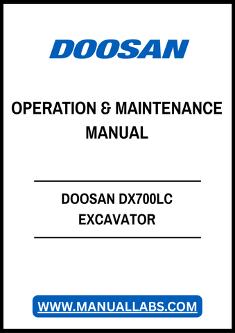 Unlock the full potential of your DOOSAN DX700LC Excavator with our comprehensive Operation & Maintenance Manual in PDF format. This essential guide provides detailed instructions on operation, maintenance schedules, and troubleshooting tips, ensuring your excavator runs efficiently and reliably. With easy navigation and clear illustrations, you can quickly access the information you need to keep your equipment in top condition, ultimately saving you time and money on repairs. Invest in this manual today to