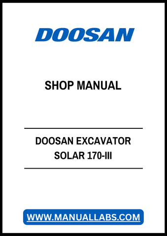 Unlock the full potential of your Doosan Excavator with the Solar 170-III Shop Manual in PDF format. This comprehensive guide provides detailed insights into maintenance, troubleshooting, and repair procedures, ensuring your equipment operates at peak performance. With easy navigation and clear illustrations, this manual is an essential resource for both seasoned professionals and DIY enthusiasts. Enhance your efficiency and extend the lifespan of your excavator by investing in this invaluable tool today.