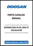 DOOSAN S015 PLUS, S018 VT EXCAVATOR PARTS CATALOG MANUAL - PDF FILE