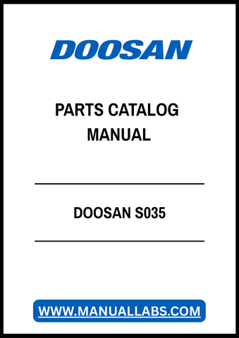 DOOSAN S035 PARTS CATALOG MANUAL - PDF FILE