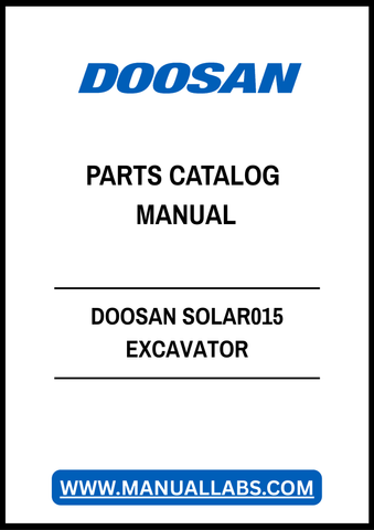 DOOSAN SOLAR015 EXCAVATOR PARTS CATALOG MANUAL - PDF FILE