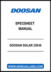 DOOSAN SOLAR 130-III OPERATION & MAINTENANCE MANUAL - PDF FILE