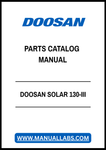 DOOSAN SOLAR 130-III PARTS CATALOG MANUAL - PDF FILE