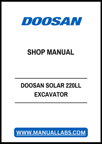Unlock the full potential of your DOOSAN SOLAR 220LL Excavator Log Loader with our comprehensive PDF Shop Manual. This essential resource provides detailed diagrams, maintenance tips, and troubleshooting guidance, ensuring you can operate and maintain your equipment with confidence. Perfect for both seasoned professionals and DIY enthusiasts, this manual is your go-to guide for maximizing performance and longevity. Don't miss out on the opportunity to enhance your productivity—download your copy today!