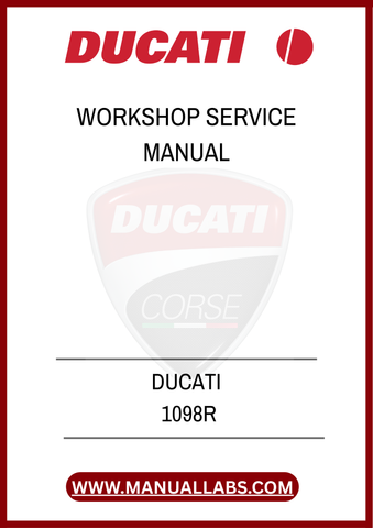 DON'T LEAVE YOUR DUCATI'S PERFORMANCE TO CHANCE. INVEST IN THE DUCATI 1098R WORKSHOP SERVICE MANUAL TODAY AND GAIN THE CONFIDENCE TO PERFORM PROFESSIONAL-LEVEL SERVICE