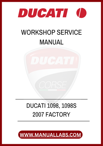 DON'T LEAVE YOUR DUCATI'S PERFORMANCE TO CHANCE. INVEST IN THE 2007 FACTORY WORKSHOP SERVICE MANUAL TODAY AND GAIN THE CONFIDENCE TO HANDLE ANY SERVICE TASK WITH EASE