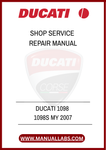 DON'T LET MINOR ISSUES TURN INTO MAJOR PROBLEMS. INVEST IN THE DUCATI 1098 1098S MY 2007 SHOP SERVICE REPAIR MANUAL TODAY AND GAIN THE CONFIDENCE TO HANDLE ANY REPAIR WITH