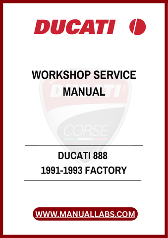 DON'T LEAVE YOUR BIKE'S PERFORMANCE TO CHANCE. INVEST IN THE DUCATI 888 FACTORY WORKSHOP SERVICE MANUAL TODAY AND GAIN THE CONFIDENCE TO HANDLE ANY SERVICE TASK WITH