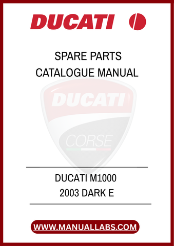 INVEST IN THE LONGEVITY OF YOUR DUCATI M1000 WITH THIS INDISPENSABLE SPARE PARTS CATALOGUE. DOWNLOAD YOUR PDF TODAY AND EMPOWER YOURSELF WITH THE KNOWLEDGE TO MAINTAIN