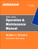 Daewoo Doosan DL300-5, DL350-5 Wheel Loader Operation & Maintenance Manual Serial Number 10001 and Up - PDF File Download