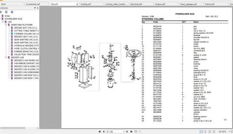 DEUTZ FAHR TRACTOR POWERLINER SPARE PARTS CATALOGUE MANUAL - PDF FILE