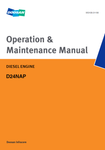 Doosan D24NAP Diesel Engine Operation & Maintenance Manual 950106-01198