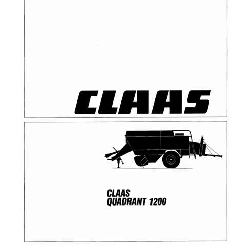 Download&nbsp;Claas Quadrant 1200 Baler Service Repair Manual