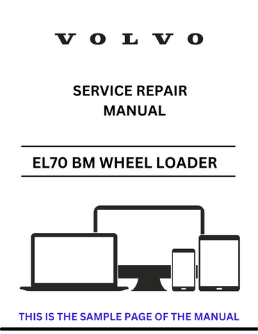 VOLVO EL70 BM WHEEL LOADER (WLO) SERVICE REPAIR MANUAL (PDF FILE)
