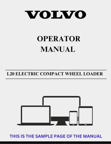 VOLVO L20 ELECTRIC COMPACT WHEEL LOADER OPERATOR MANUAL - PDF FILE