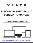 VOLVO EC480E HR EXCAVATOR ELECTRICAL AND HYDRAULIC SCHEMATIC MANUAL - PDF FILE