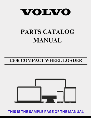 VOLVO L20B COMPACT WHEEL LOADER PARTS CATALOG MANUAL SN 1700500-1705000 - PDF FILE