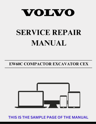 VOLVO EW60C COMPACTOR EXCAVATOR CEX SERVICE REPAIR MANUAL - PDF FILE