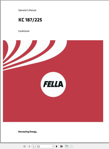 Enhance your operational efficiency with the FELLA EU KC187, 225 2016 operator's manual. This comprehensive PDF file provides essential guidance for the effective use and maintenance of your equipment, ensuring you get the most out of your investment