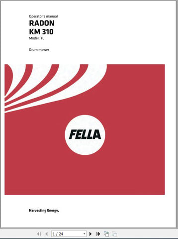 Enhance your operational efficiency with the FELLA EU RADON KM310TL 2016 Operator's Manual, available in a convenient PDF format. This comprehensive guide is designed