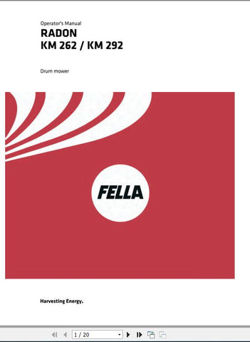 Discover the comprehensive FELLA EU RADON KM 262,292 2016 Operator's Manual, a vital resource for maximizing the performance of your equipment. This PDF file provides