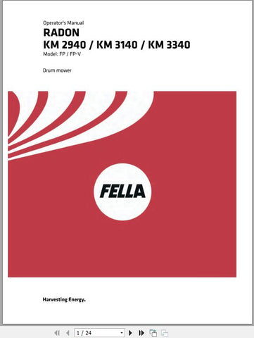 Discover the comprehensive FELLA EU RADON KM 2940-3340 FP, FP-V 2016 Operators Manual, designed to enhance your operational efficiency and ensure optimal performance of your equipment. This PDF file serves as an essential resource, providing 