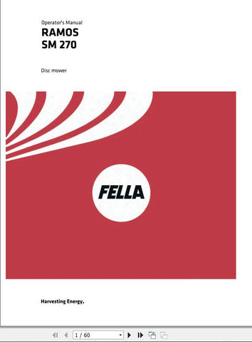 Discover the FELLA EU RAMOS SM 270 2016 Operator's Manual, a comprehensive PDF guide designed to enhance your operational efficiency. This manual provides detailed instructions and insights into the features and functionalities of the FELLA