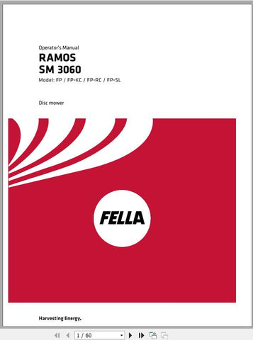 Discover the FELLA EU RAMOS SM 3060 FP, a versatile and efficient solution for your agricultural needs. This operator's manual (FEL17187605_EN01) is available in a convenient PDF format, ensuring you have all the essential information at your fingertips. Designed for ease of use, it provides detailed instructions and insights to maximize