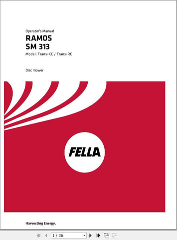 Discover the FELLA EU RAMOS SM 313 TRANS-KC, RC FEL12841705_EN01 Operators Manual, a comprehensive PDF guide designed to enhance your operational efficiency