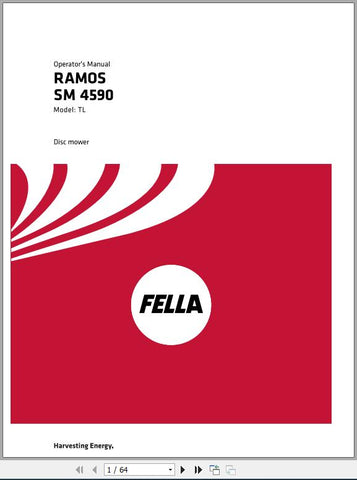 Discover the comprehensive FELLA EU RAMOS SM 4590 TL 2016 Operators Manual, a vital resource for maximizing the performance of your equipment. This PDF file is designed to provide you with detailed insights and operational guidelines, ensuring
