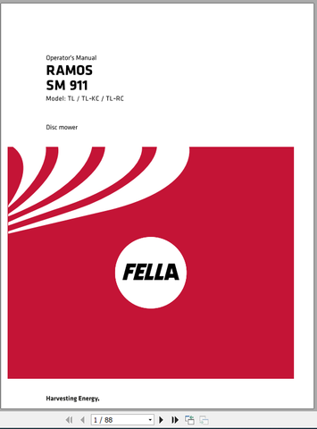 Discover the FELLA EU RAMOS SM 911 TL Operators Manual, a comprehensive PDF guide designed to enhance your experience with the TL-KC and TL-RC models. This manual