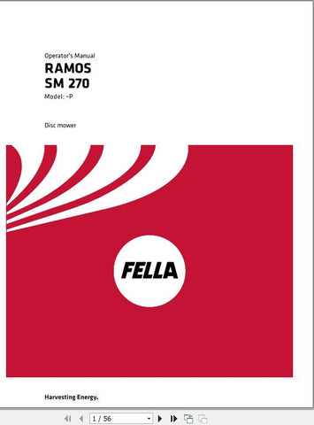Discover the FELLA EU RAMO SM S270-P 2016 Operator's Manual, a comprehensive PDF guide designed to enhance your experience with the FELLA S270-P model. This manual provides essential information, ensuring you have all the necessary details