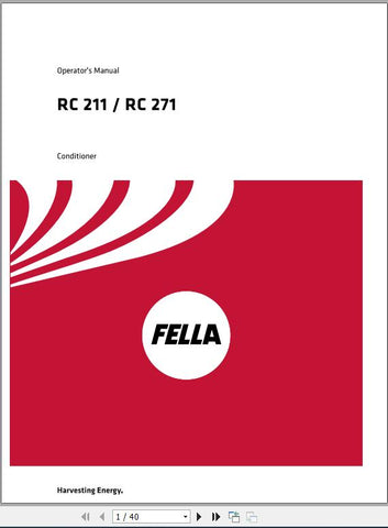 Discover the comprehensive FELLA EU RC211 and RC271 Operators Manual, designed specifically for models from 2016. This PDF file serves as an essential resource for operators