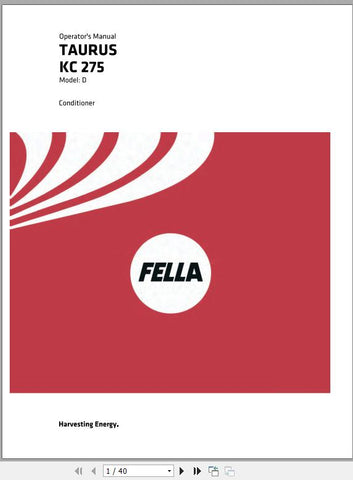 Discover the essential FELLA EU TAURUS KC 275D 2016 Operators Manual, a comprehensive PDF guide designed to enhance your operational efficiency. This manual provides detailed instructions and insights tailored specifically for the FELLA EU TAURUS
