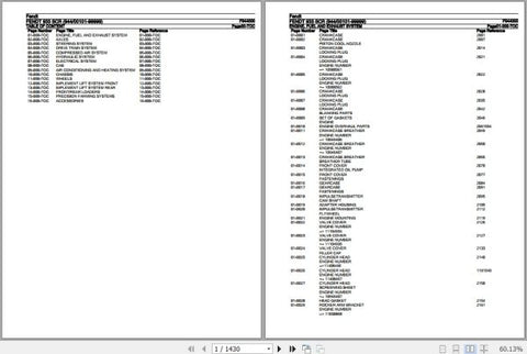 Discover the essential Fendt Tractor 933 SCR F944000 Spare Parts Catalogue Manual, a comprehensive PDF file designed for easy navigation and quick reference. This manual provides detailed diagrams and part numbers, ensuring you can efficiently identify and order the necessary components for your tractor. Perfect