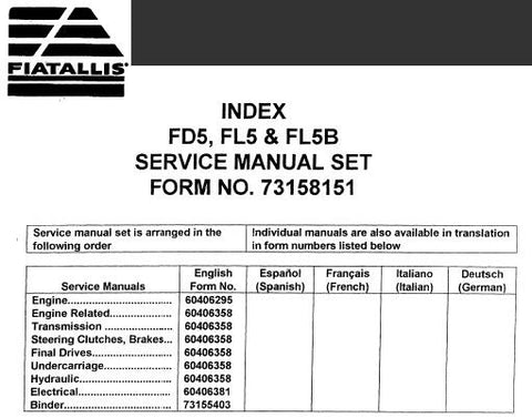UNLOCK THE FULL POTENTIAL OF YOUR FIAT-ALLIS FD5, FL5, AND FL5B CRAWLER DOZER WITH OUR COMPREHENSIVE SERVICE REPAIR MANUAL IN PDF FORMAT.