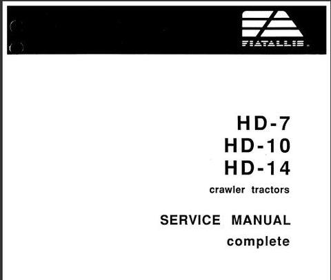 UNLOCK THE FULL POTENTIAL OF YOUR FIAT-ALLIS HD-7, HD-10, AND HD-14 CRAWLER TRACTORS WITH OUR COMPREHENSIVE SERVICE REPAIR MANUAL IN PDF FORMAT.