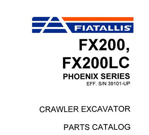 DISCOVER THE ULTIMATE RESOURCE FOR MAINTAINING YOUR FIATALLIS FX200 AND FX200LC PHOENIX SERIES CRAWLER EXCAVATORS WITH OUR COMPREHENSIVE PARTS CATALOGUE MANUAL. 