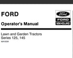 UNLOCK THE FULL POTENTIAL OF YOUR FORD 125 AND 145 LAWN AND GARDEN TRACTORS WITH OUR COMPREHENSIVE OPERATOR’S MANUAL IN PDF FORMAT. 