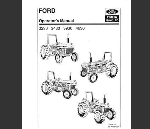 ENHANCE YOUR FARMING EFFICIENCY WITH THE FORD 3230, 3430, 3930, AND 4630 TRACTORS OPERATOR’S MANUAL IN PDF FORMAT. 