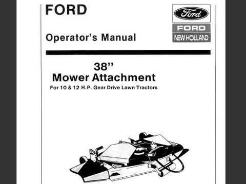 ENHANCE YOUR LAWN CARE ROUTINE WITH THE FORD 38″ MOWER ATTACHMENT, DESIGNED SPECIFICALLY FOR 10 AND 12 HP GEAR DRIVE LAWN TRACTORS.