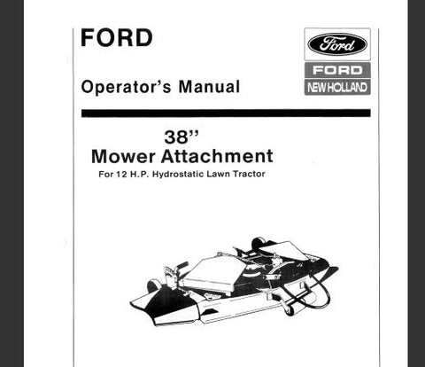 ENHANCE YOUR LAWN CARE EXPERIENCE WITH THE FORD 38″ MOWER ATTACHMENT DESIGNED SPECIFICALLY FOR 12 H.P. HYDROSTATIC LAWN TRACTORS. 