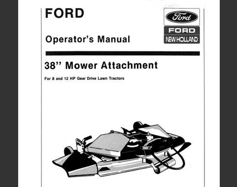 ENHANCE YOUR LAWN CARE EXPERIENCE WITH THE FORD 38″ MOWER ATTACHMENT, DESIGNED SPECIFICALLY FOR 8 AND 12 HP GEAR DRIVE LAWN TRACTORS. 