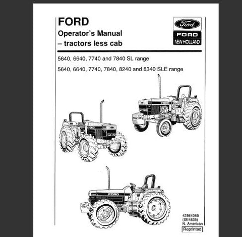 UNLOCK THE FULL POTENTIAL OF YOUR FORD 5640, 6640, 7740, 7840, 8240, AND 8340 TRACTORS WITH OUR COMPREHENSIVE OPERATOR’S MANUAL IN PDF FORMAT. 