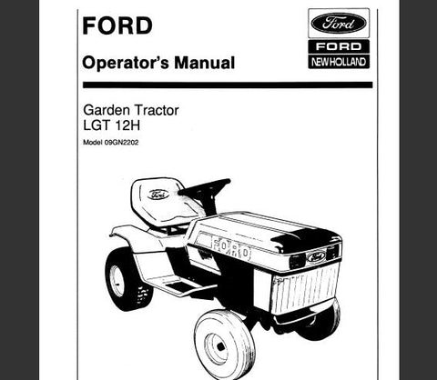 UNLOCK THE FULL POTENTIAL OF YOUR FORD LGT 12H GARDEN TRACTOR WITH THE COMPREHENSIVE OPERATOR’S MANUAL (MODEL 09GN2202) AVAILABLE IN A CONVENIENT PDF FORMAT.