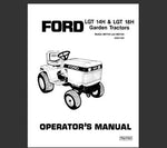 UNLOCK THE FULL POTENTIAL OF YOUR FORD LGT 14H AND LGT 18H GARDEN TRACTORS WITH OUR COMPREHENSIVE OPERATOR’S MANUAL (MODELS 9607434 AND 9607435) IN PDF FORMAT. 