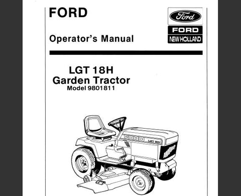 UNLOCK THE FULL POTENTIAL OF YOUR FORD LGT 18H GARDEN TRACTOR WITH THE COMPREHENSIVE OPERATOR’S MANUAL (MODEL 9801811) AVAILABLE IN A CONVENIENT PDF FORMAT.